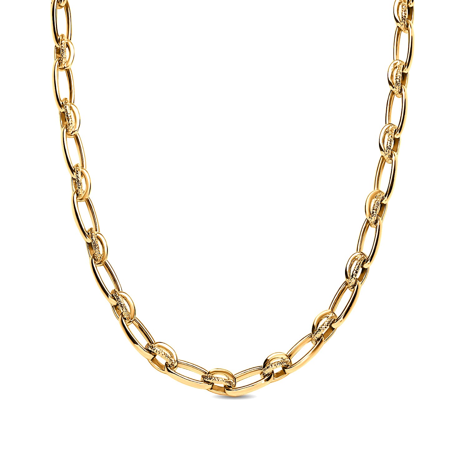 RACHEL GALLEY 18K Vermeil Yellow Gold Plated Sterling Silver Necklace (Size - 18-19-20 Inch), Silver Wt. 29.00 Gms