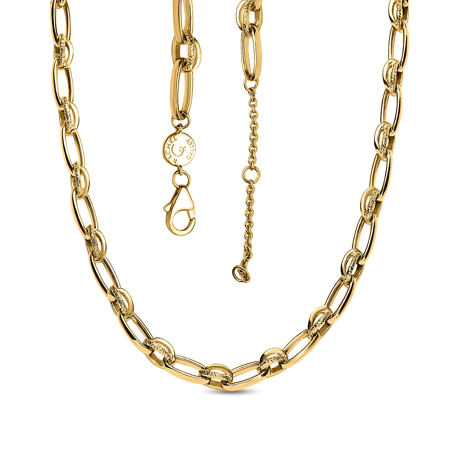 RACHEL GALLEY 18K Vermeil Yellow Gold Plated Sterling Silver Necklace (Size - 18-19-20 Inch), Silver Wt. 29.00 Gms