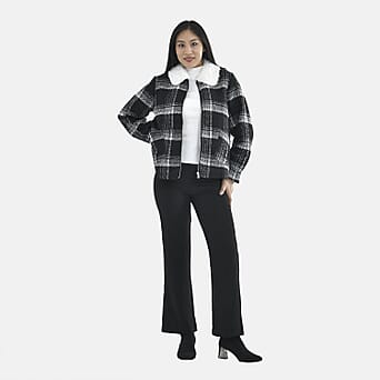 https://tjcuk.sirv.com/Products/38/9/3890827/Tamsy-Plaid-Pattern-Coat-with-Faux-Fur-Collar-Size-XL-Black-and-White_3890827.jpg?w=342&h=342