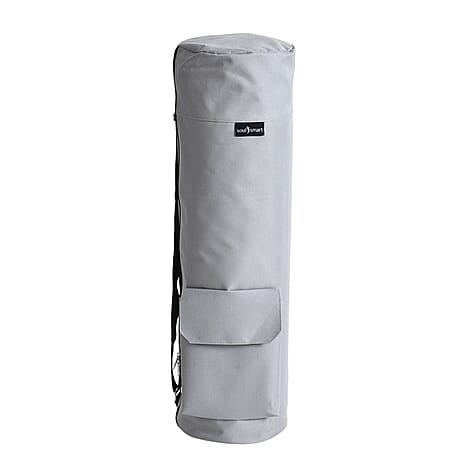Solid Yoga Bag With Shoulder Strap (Size 70x20 cm) - Light Grey