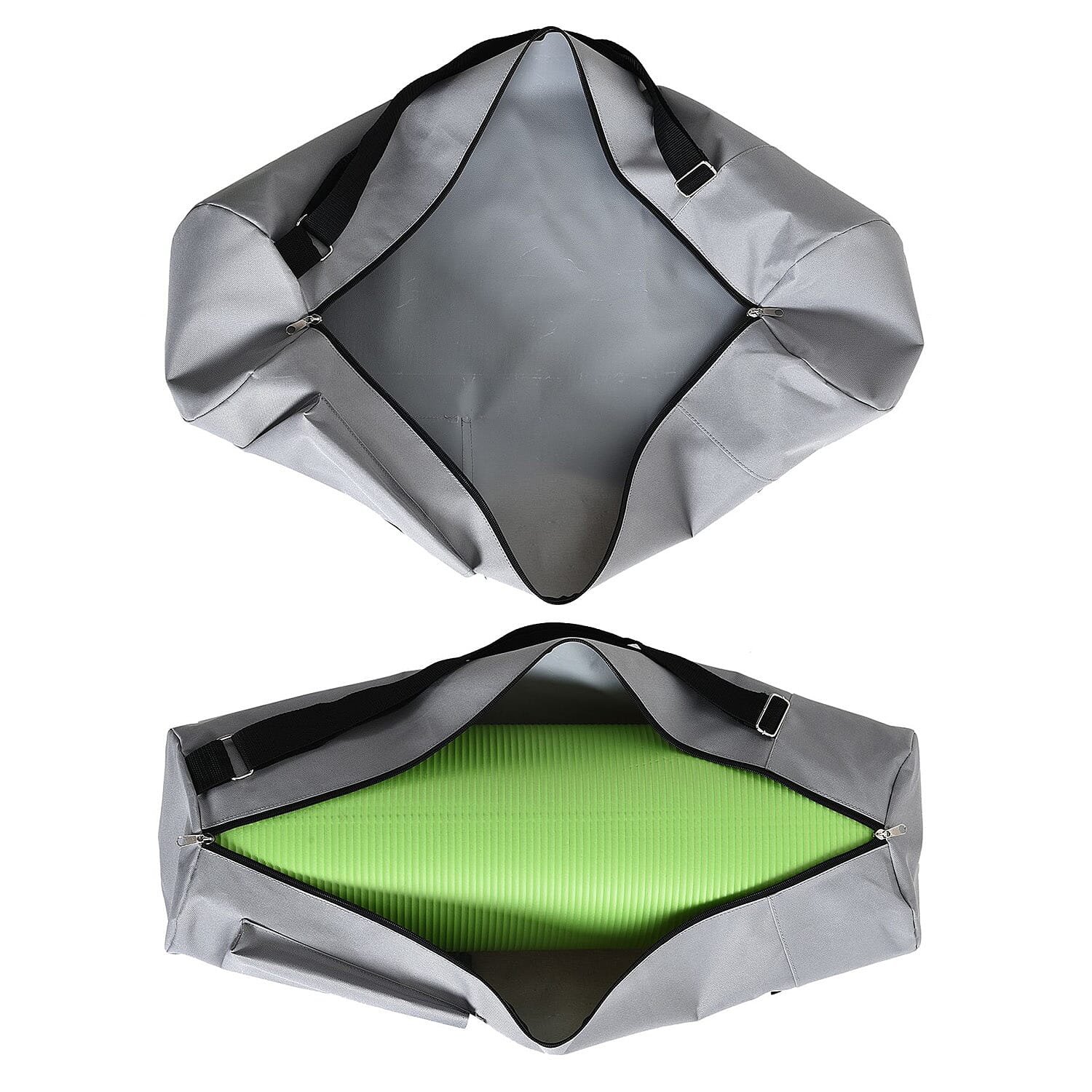 Soul Smart Solid Yoga Bag With Shoulder Strap (Size 70x20 cm) - Light Grey