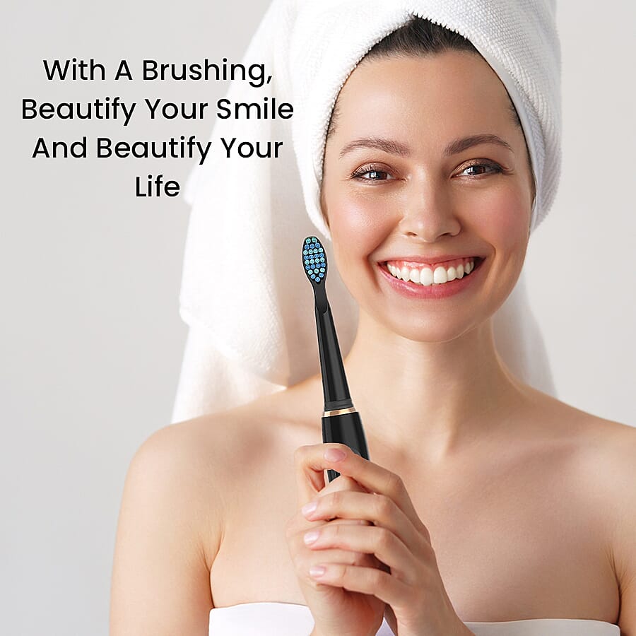 FairyWill: Sonic Toothbrush with 4 Modes, Smart-Timer, Includes 2 Replacement Heads