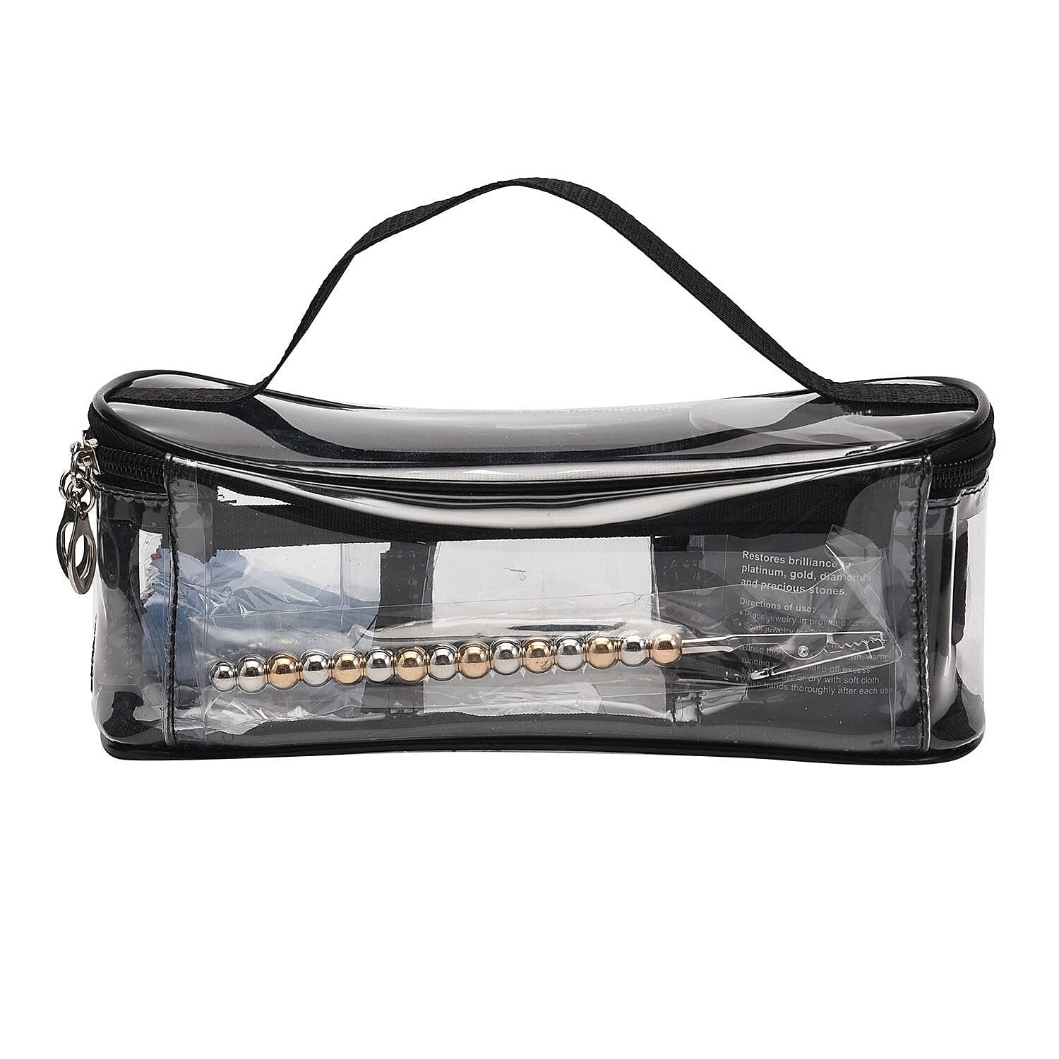 Jewellery Essentials 26pc Kit - Bracelet Clip, 5 Cleaning Cloths, 30 X Push Backs, 6 X Big Push Backs, Magnetic Extender and Natural Jewellery Cleaning Liquid