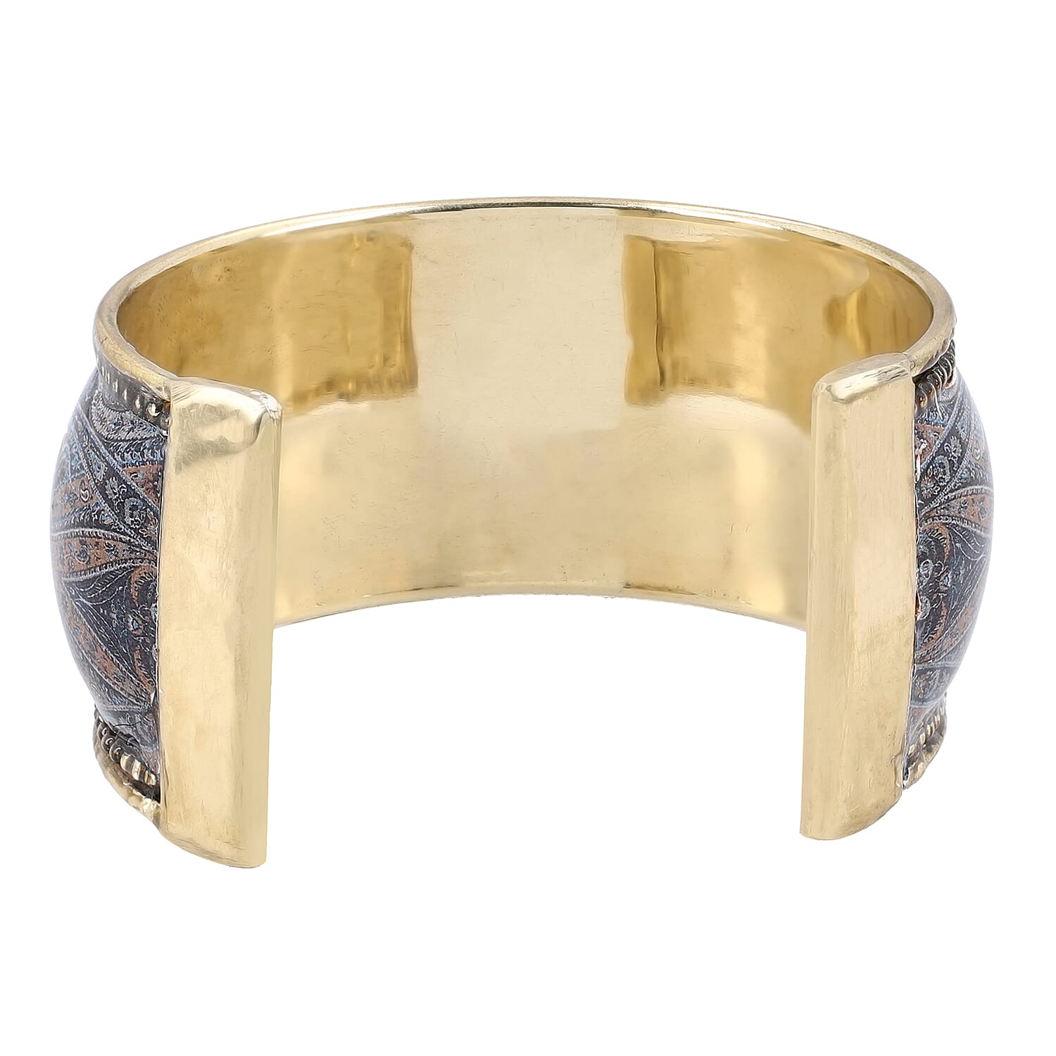 Doorbuster Premium Collection - Natural Mulberry Silk and Merino Wool Hand Woven Jamawar Shawl with Matching Cuff Bangle (Size 200x70 cm) - Dark Blue