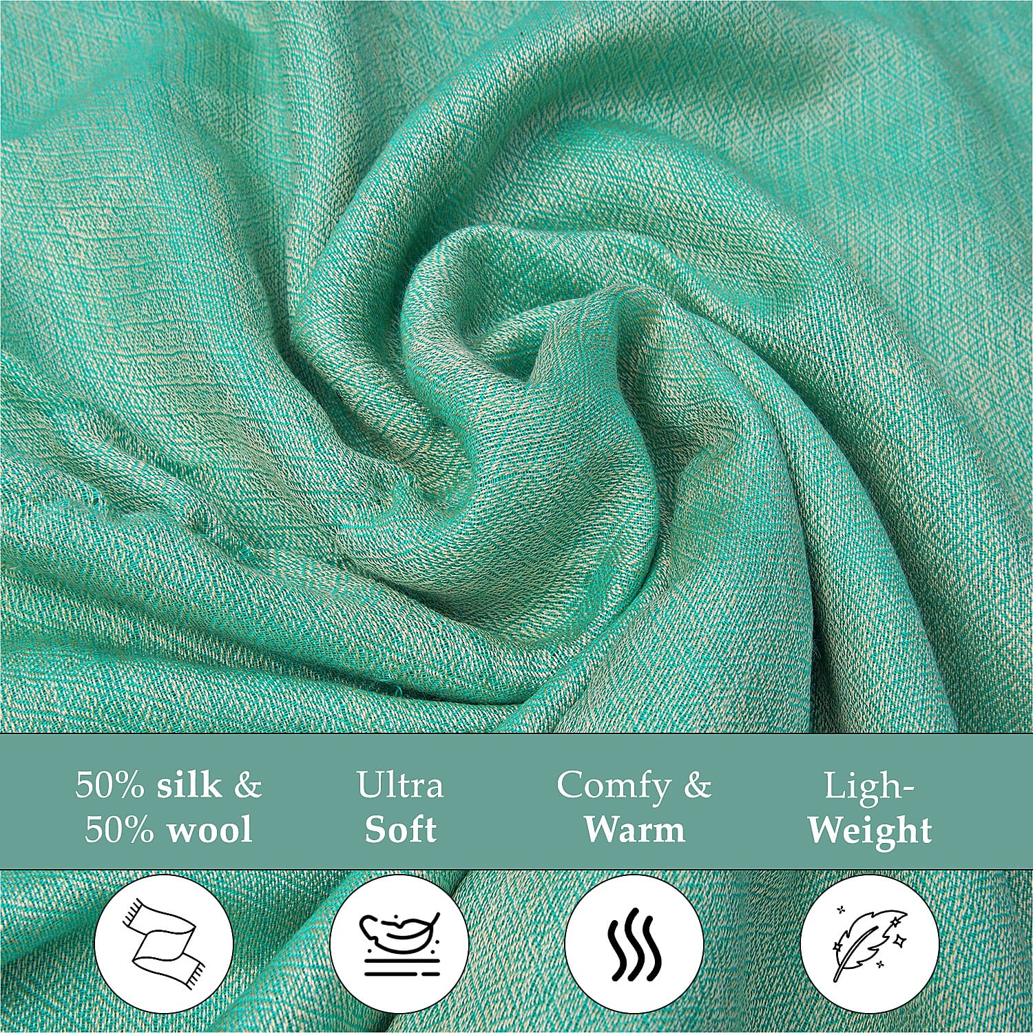 2 piece Set - Gift Box with RFID Protected Leather Wallet and Merino Wool Scarf set (Size 195x68 Cm) - Light Green - Teal 2 piece Set - Gift Box with RFID Protected Leather Wallet and Merino Wool Scarf set (Size 195x68 Cm) - Light Green - Teal