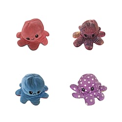 Set of 2 Octopus Reversible Plushie, Express Your Mood with our Double-Sided Flip Mood Octopus, Reversible Octopus Plush is Sweetest Gifts for Kids, Friends, Family on Any Occasion