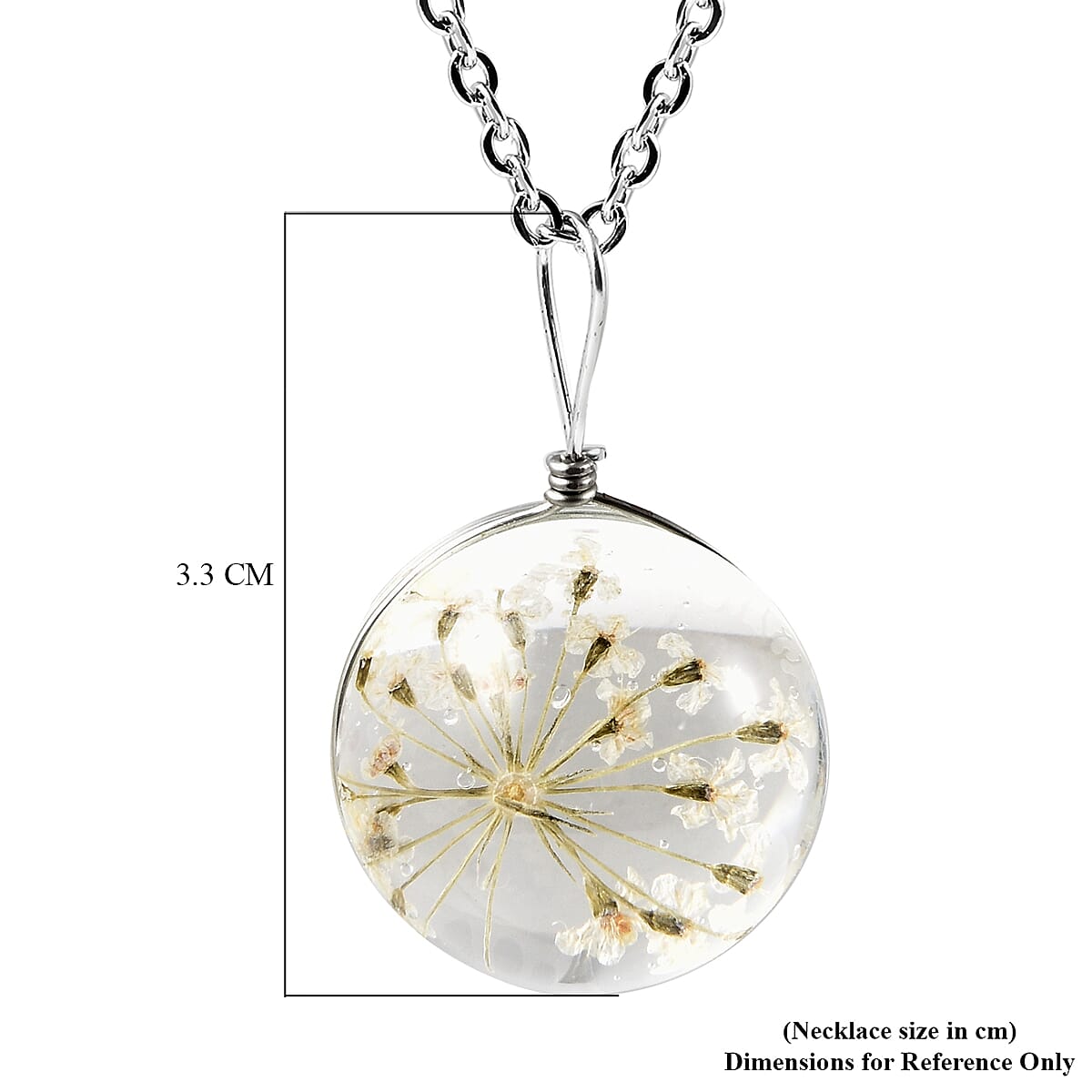 Glass Pendant with Chain  0.010  Ct.