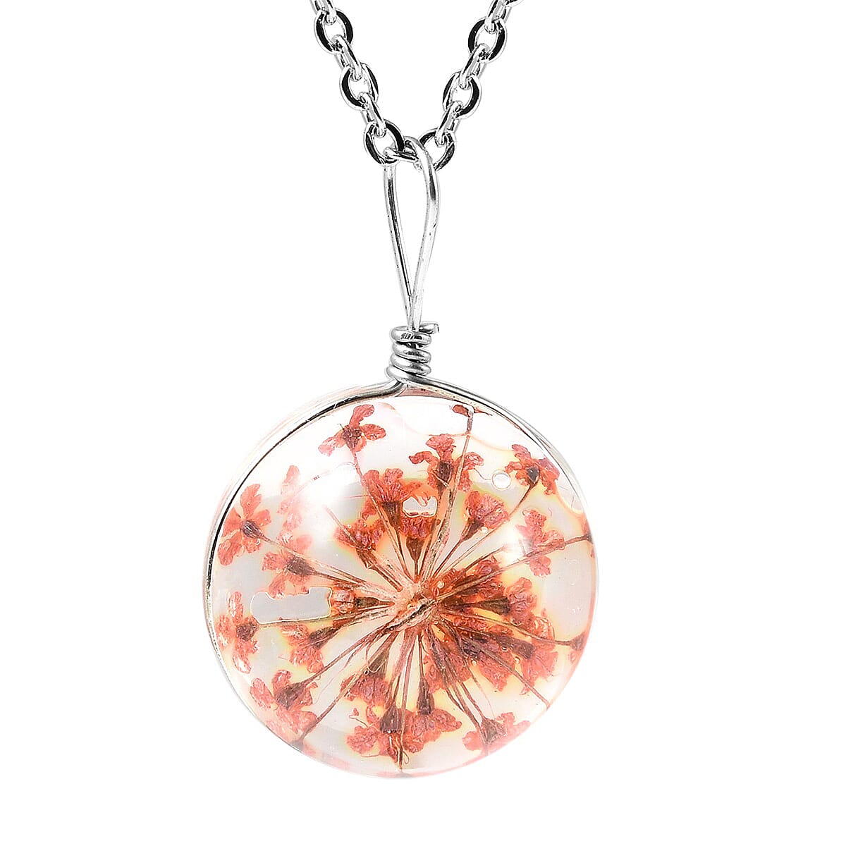 Glass Pendant with Chain  0.010  Ct.