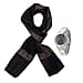 2 Piece Set - Merino Woolen Stole (200x60) and Rhinestone Wrist Watch in a Gift Box - Black