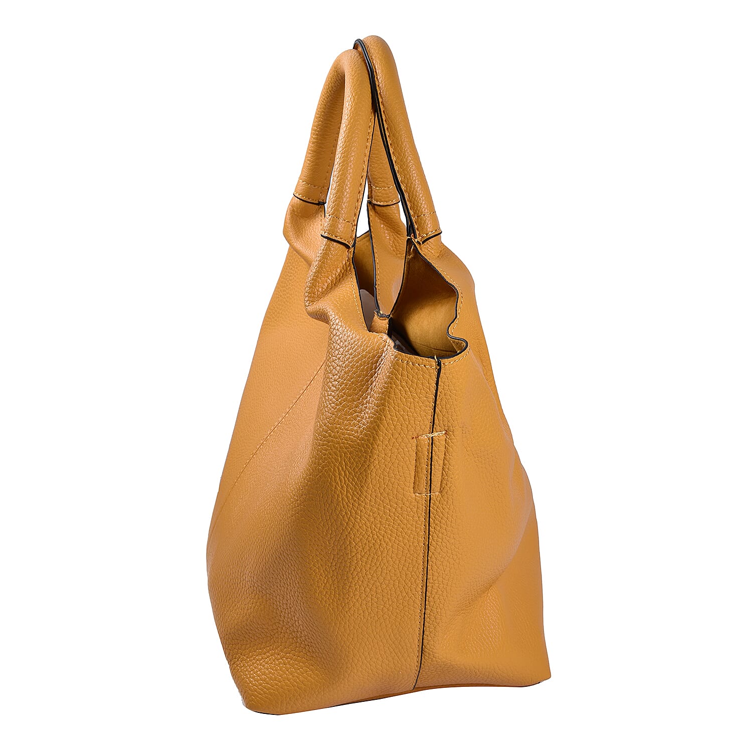 Kris Ana 3 Piece Set - Slouchy Tote Bag with Clutch Bag and Coin Pouch - Mustard