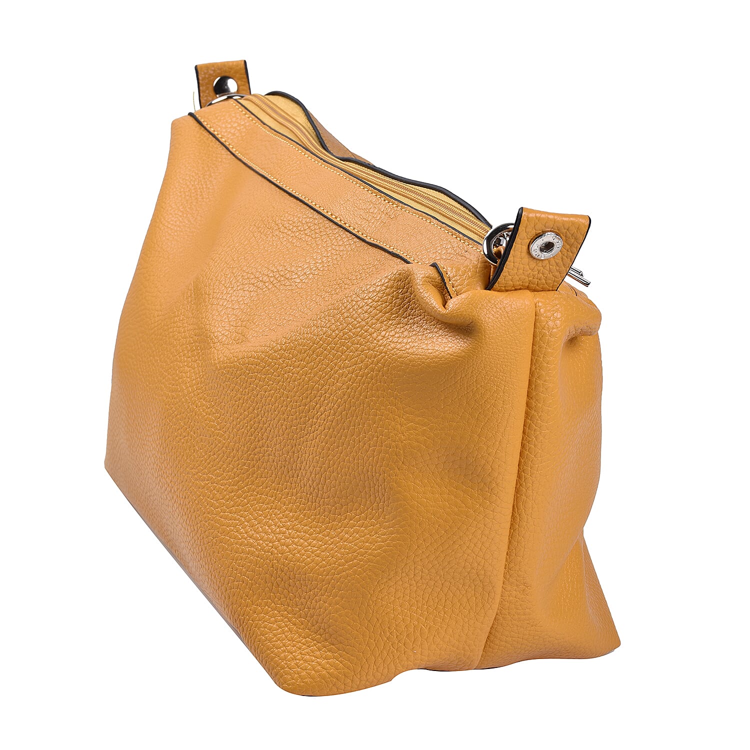 Kris Ana 3 Piece Set - Slouchy Tote Bag with Clutch Bag and Coin Pouch - Mustard