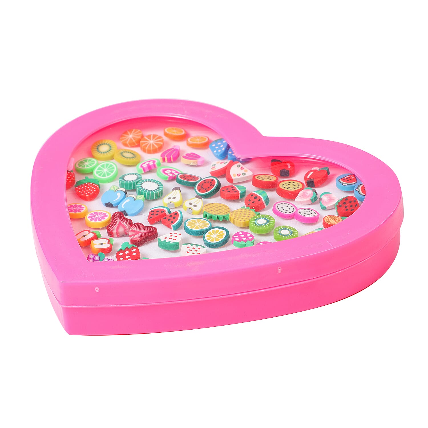 Set of 36 Stud Earrings in Heart Shaped Box in Stainless Steel