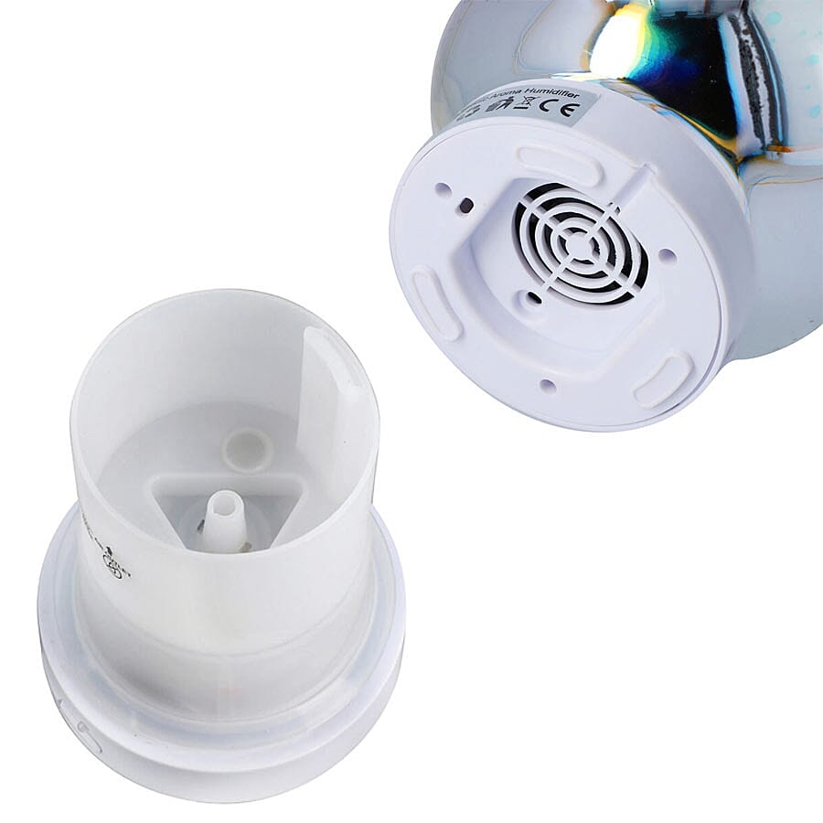 The 5th Season 3D Glass Diffuser Fragrance Oil with Seven Effect Colour LED Lights & 6 Fragrance Oil Energising (Mint, Rosemary, Cinnamon, Green Tea, Lemograss Eucalyptus - 6x10 ml)