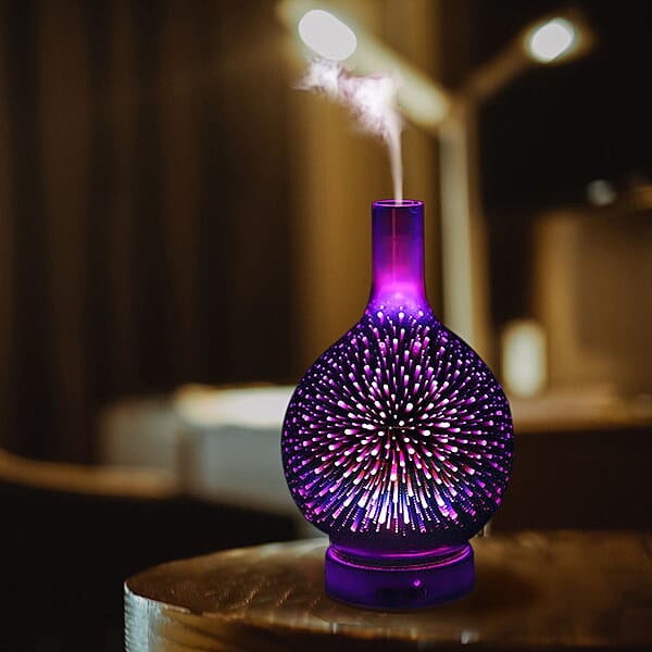3D Glass Diffuser with Fragrance Oil and Multicolour LED Lights ...