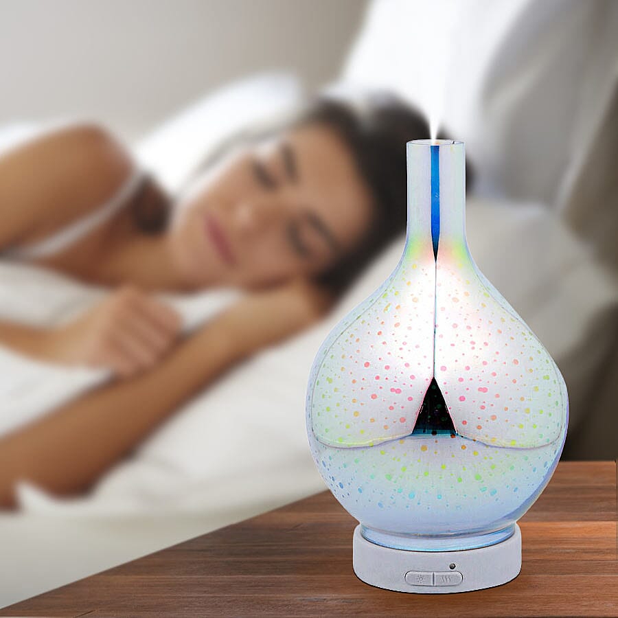 3D Glass Diffuser with Fragrance Oil and Multicolour LED Lights ...