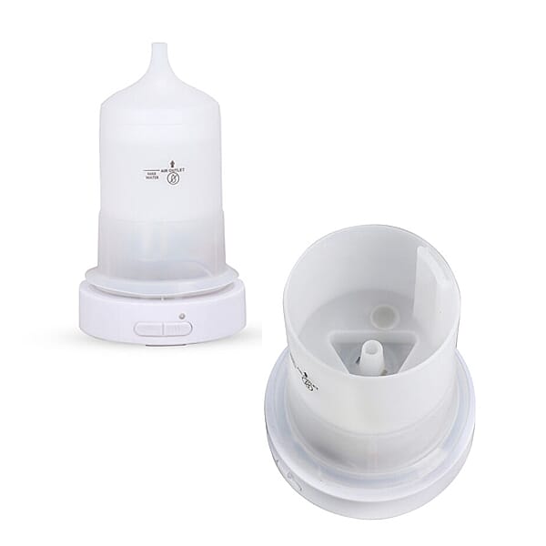 The 5th Season 3D Glass Diffuser Fragrance Oil  with Seven Effect Colour LED Lights & with 6 Fragrance Oil Fruity (Orange, Coconut, Apple, Strawberry, Cherry, Lemon- 6x10 ml)