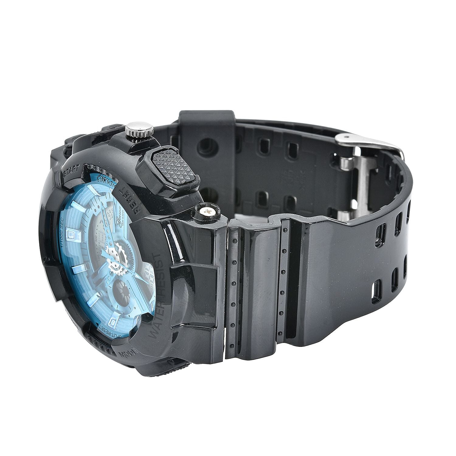 Set of 2 - GENOA Japanese Movement and Digital Water Resistant Watch - Black - White