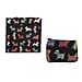 Signare Tapestry Playful Puppy Pattern Shopper Bag and Pouch (Size 30x30x14 Cm) - Black & Multi