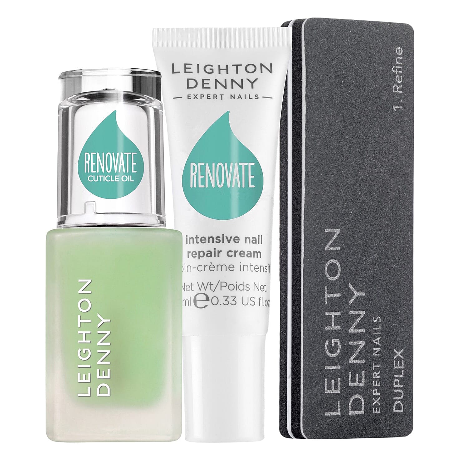 Leighton Denny Renovate Cuticle Oil, Renovate & Duplex Buffer