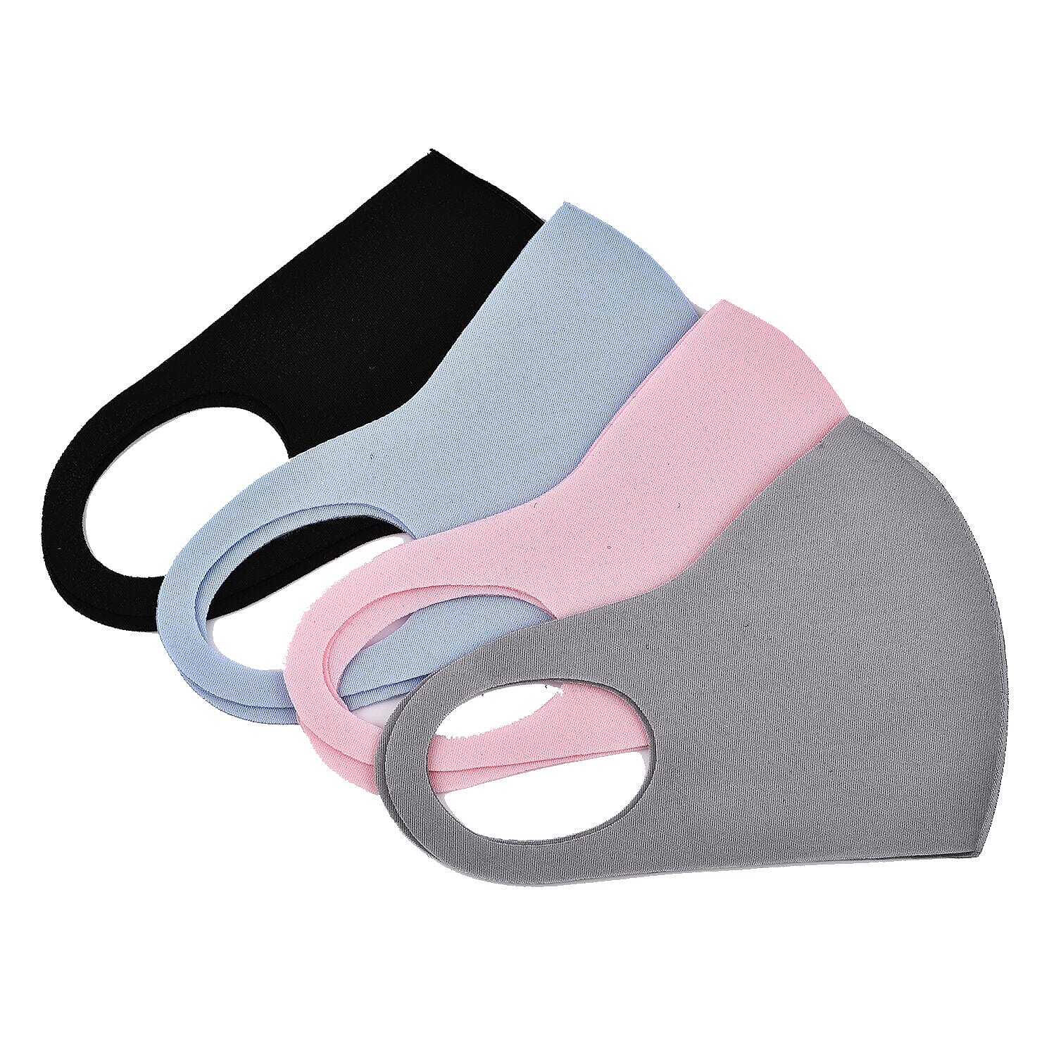 Pack of 4 - Reusable Soft Face Covers (95% Polyester 5% Spandex)