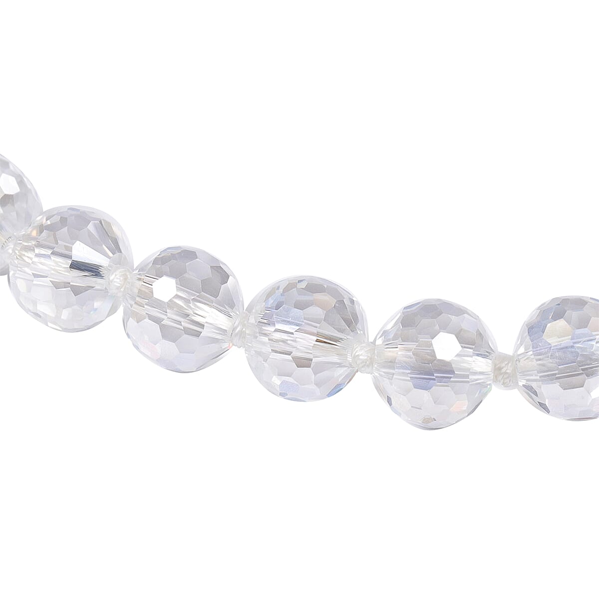 Set of 2 - Crystal Necklace and Bracelet in Silver Tone