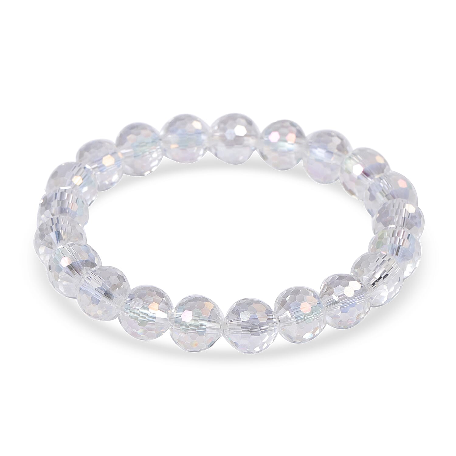 Set of 2 - Crystal Necklace and Bracelet in Silver Tone