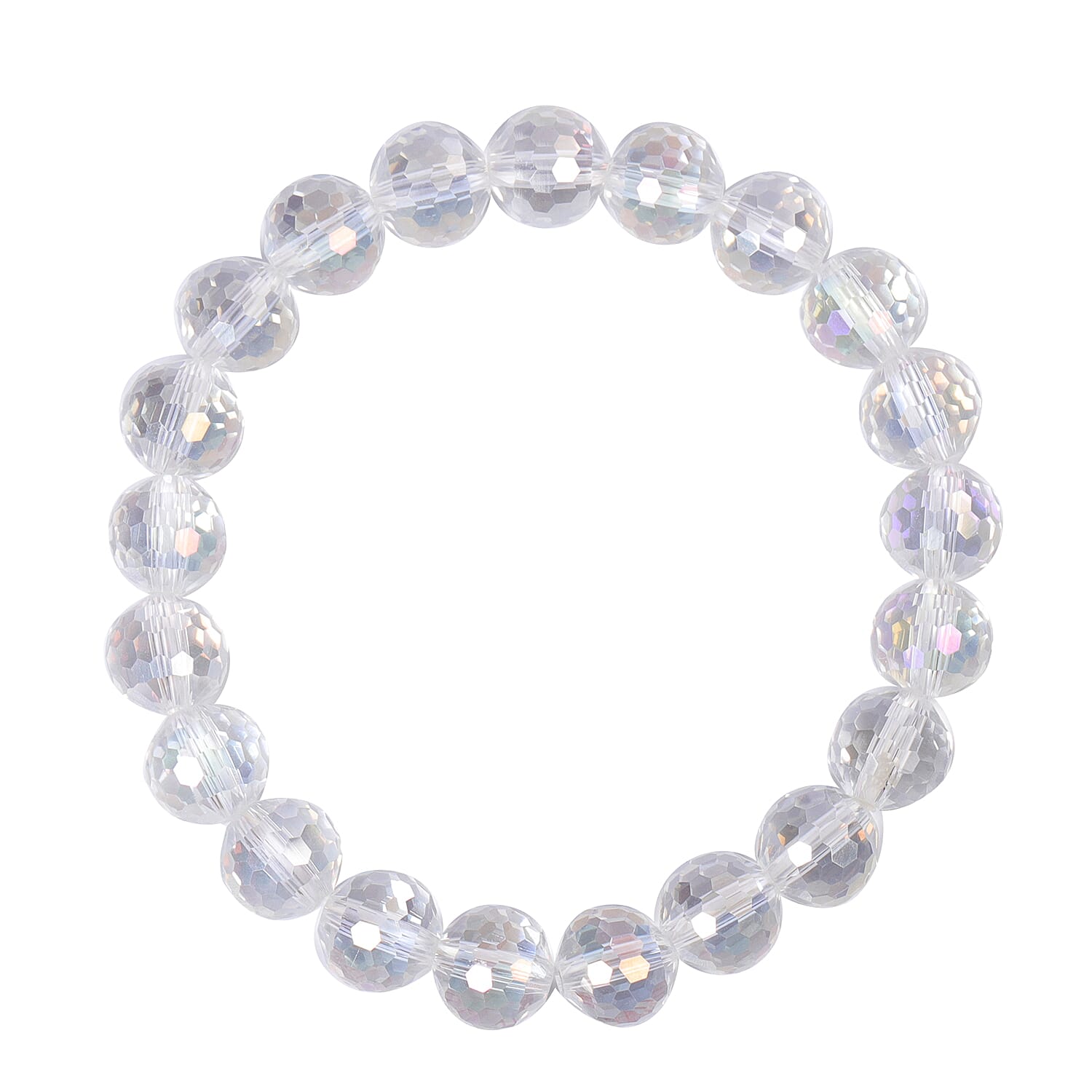 Set of 2 - Crystal Necklace and Bracelet in Silver Tone