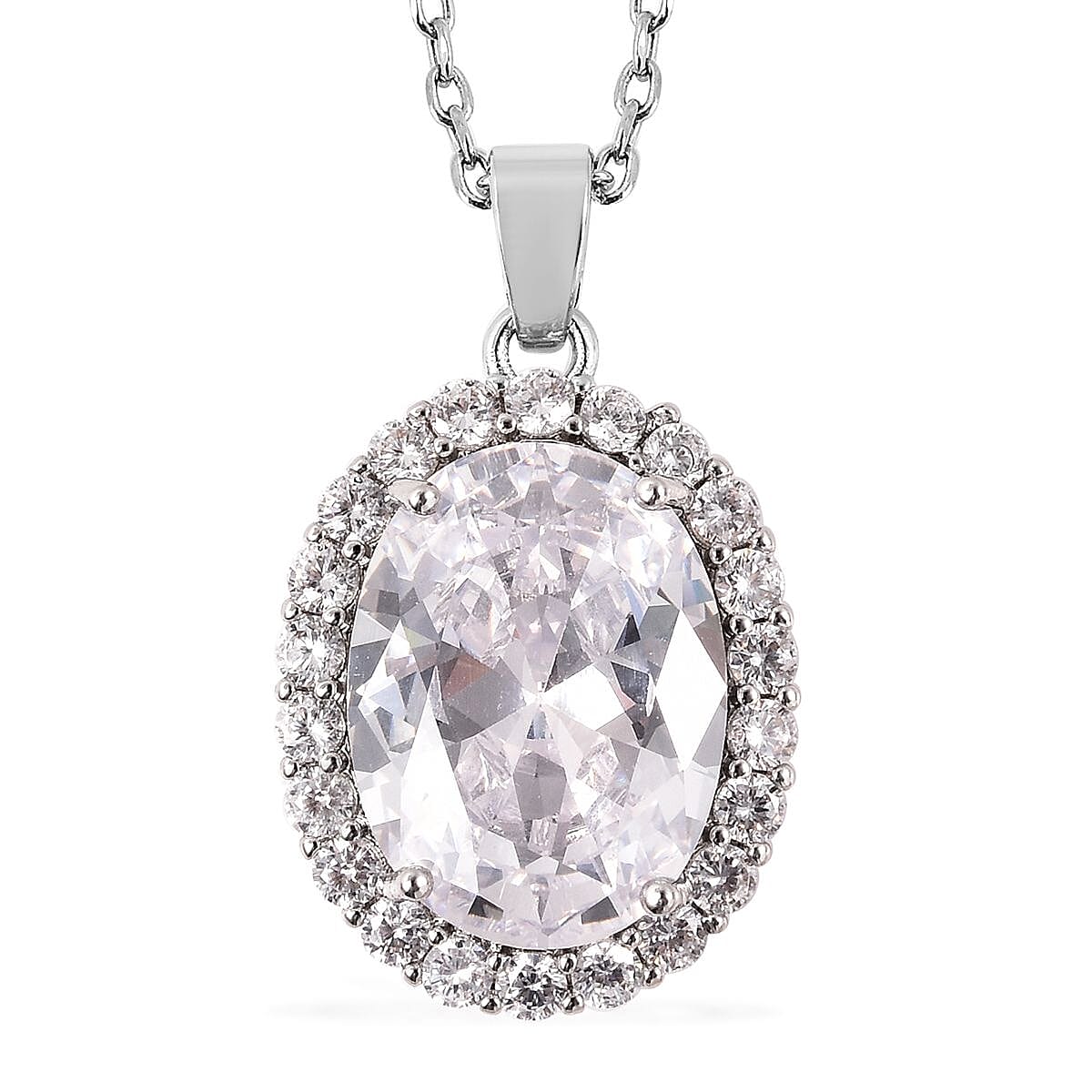 4 Piece Set -  Simulated Diamond Ring, Necklace (Size 20 with 2 inch Ext.), Barcelet (Size 8 with Extra Clasp) and Earrings (with Clasp) in Silver Tone