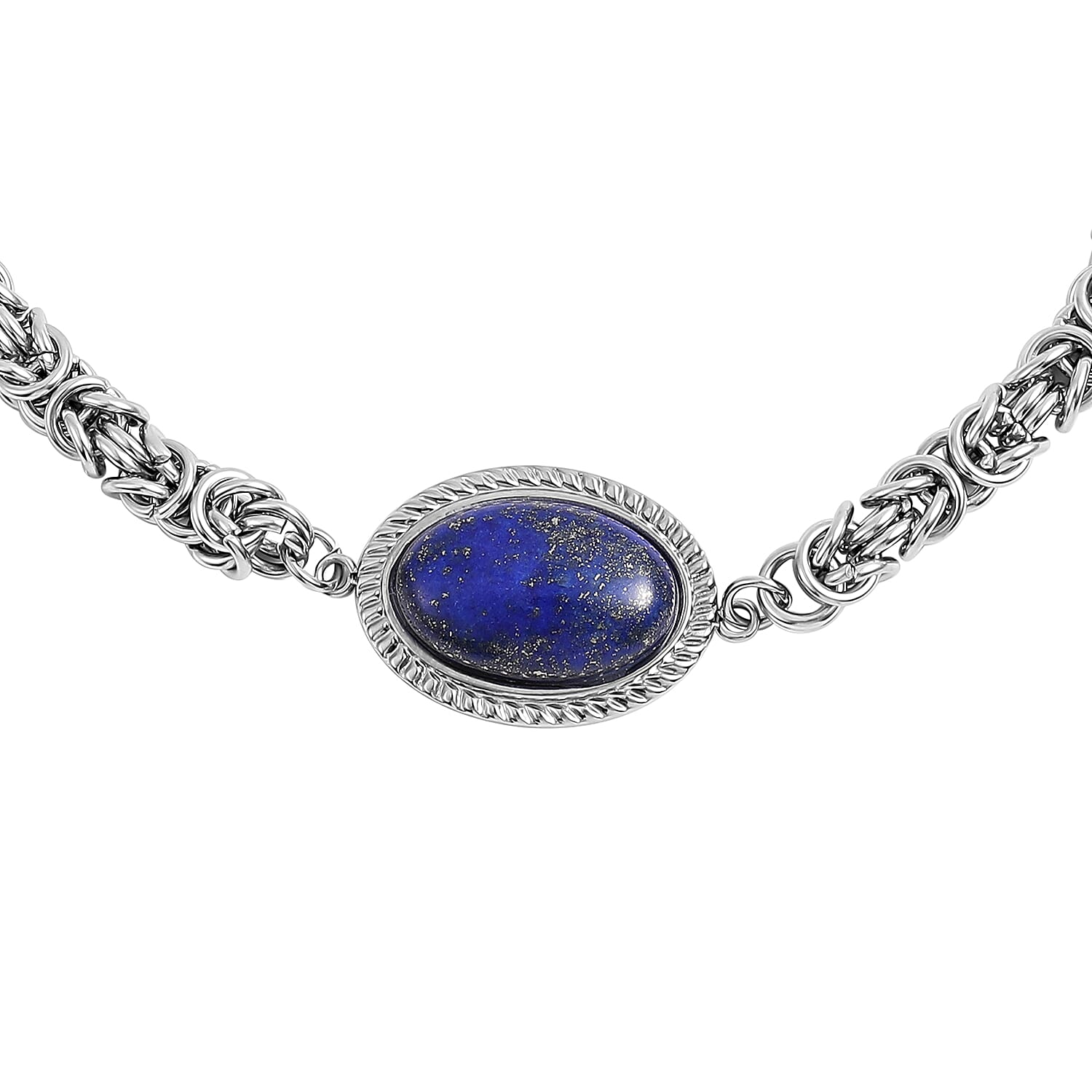 2 Piece Set - Lapis Lazuli Bracelet Size 6.5-11 Inch Adjustable with Earrings in Sterling Silver