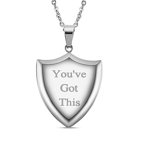 Engraved Pendant with Chain (Size 24) in Stainless Steel