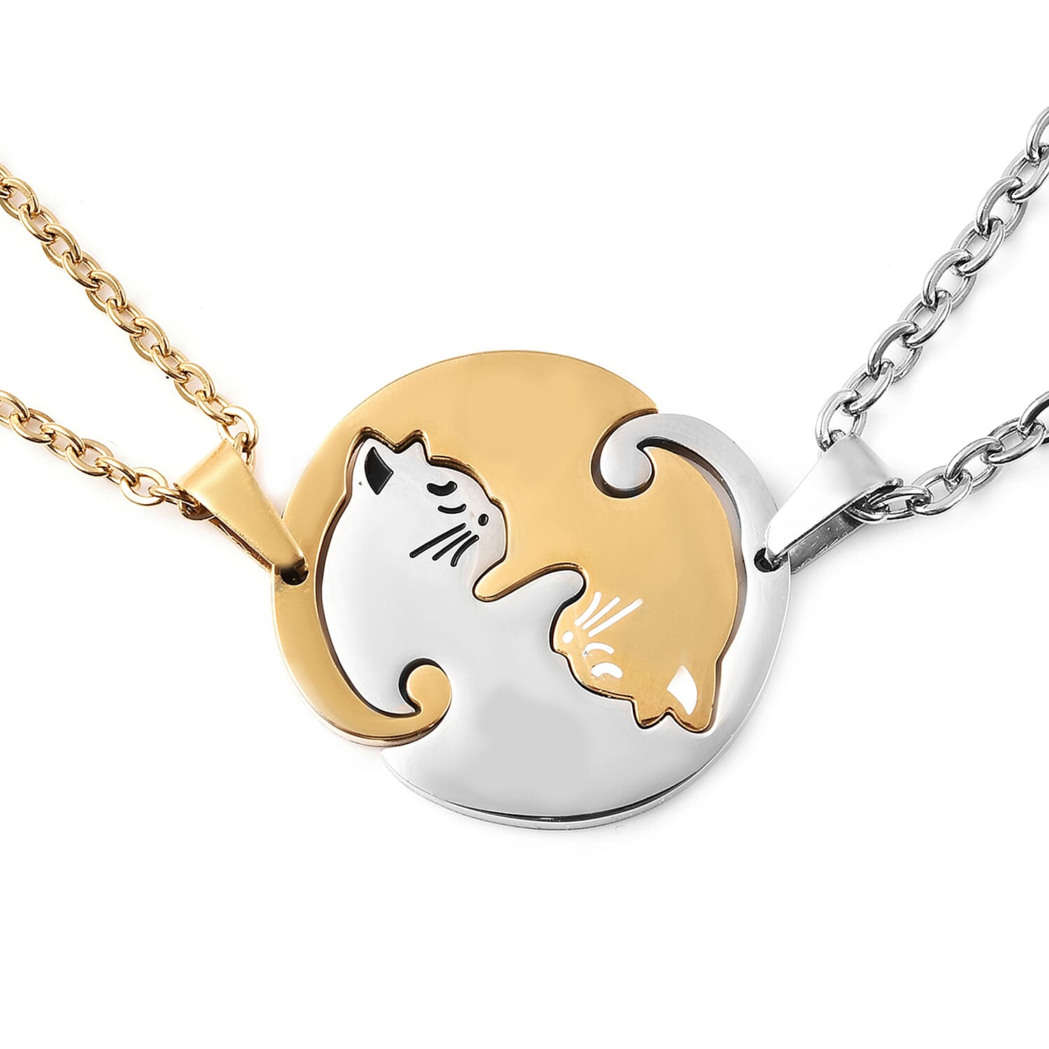 Set of 2 -  Pendant Pure White Stainless Steel