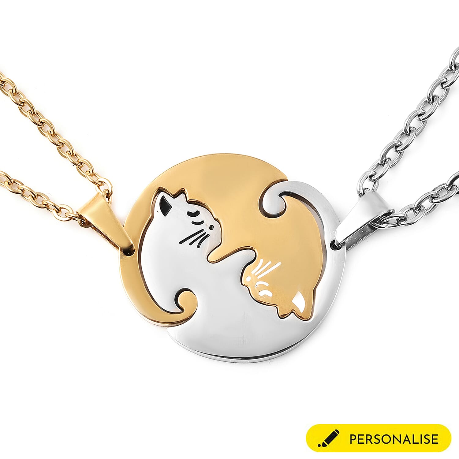 Set of 2 -  Pendant Pure White Stainless Steel