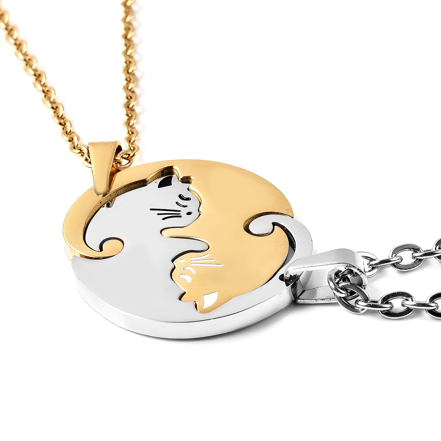 Set of 2 -  Pendant Pure White Stainless Steel