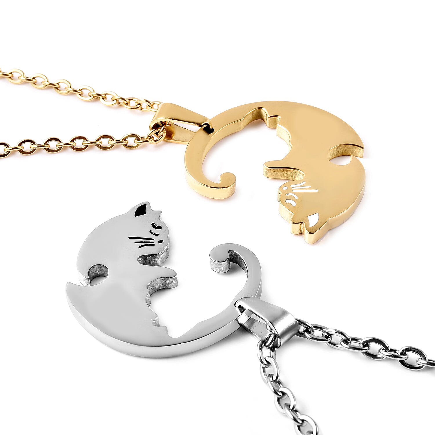 Set of 2 -  Pendant Pure White Stainless Steel