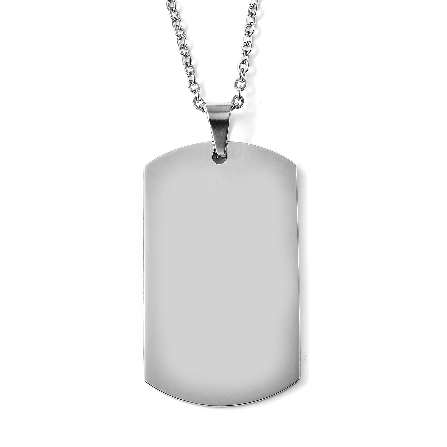 Dag Tag Pendant with Chain (Size 17.5) in Stainless Steel