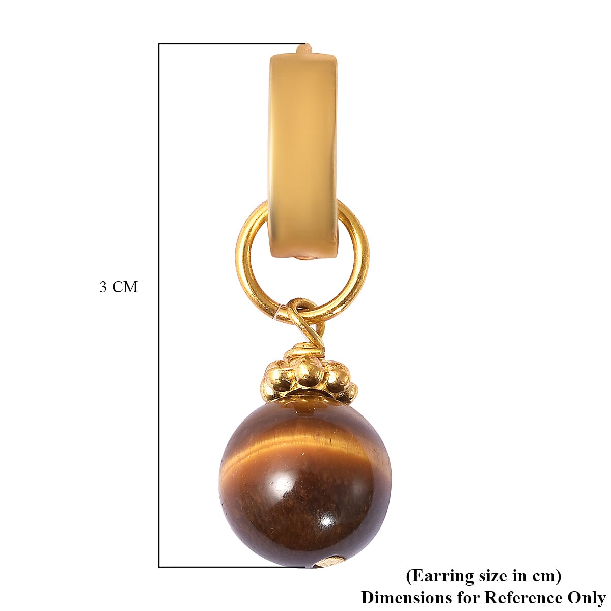 Set of 3 - Yellow Tiger Eye, Rose Quartz and Lapis Lazuli Detachable Earrings (with Clasp) in Gold Tone