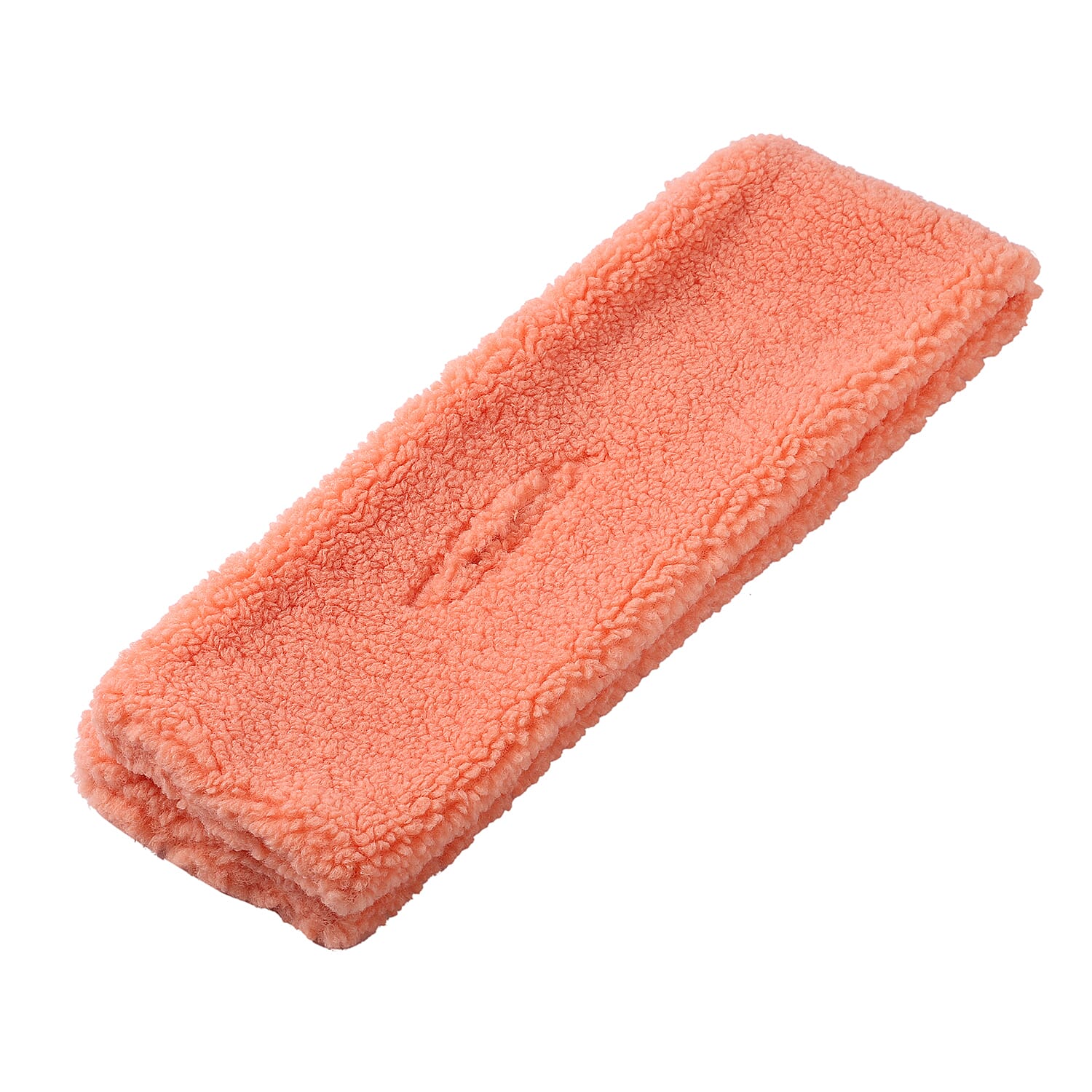 2 Piece Set - STRADA Japanese Movement Orange Dial Water Resistant Watch with Orange Colour Strap and Faux Fur Scarf (Size 90x15Cm) - Orange