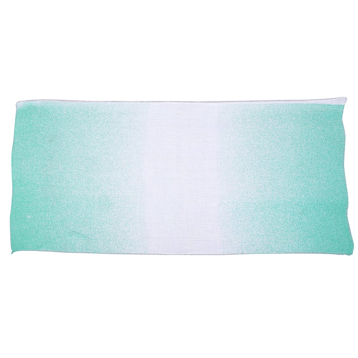 2 Piece Set - STRADA Japanese Movement Silver & Green Stardust Dial Water Resistant Watch with Green Strap and Gradient Scarf (Size 180x90Cm) - Green