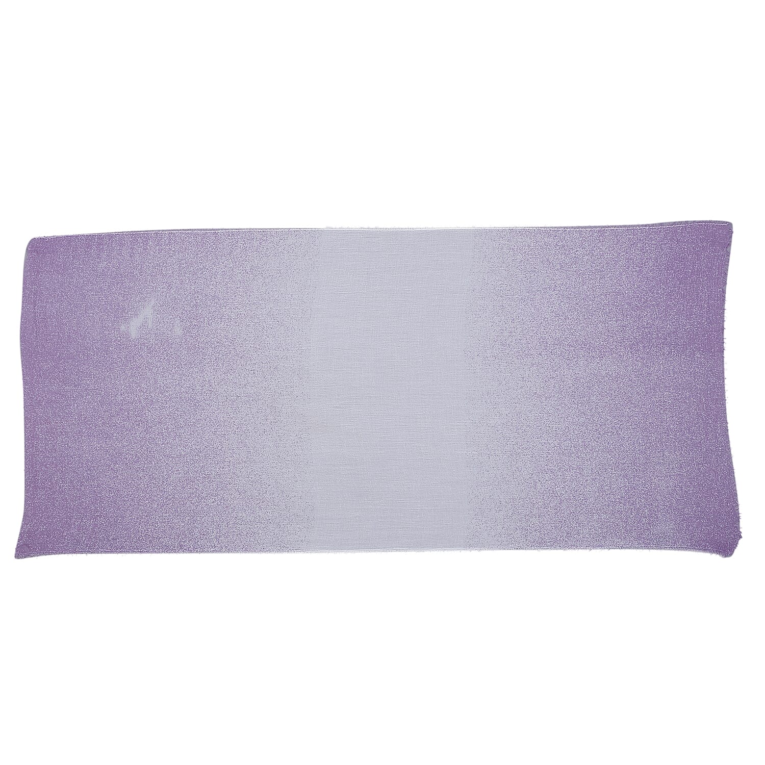 2 Piece Set - STRADA Japanese Movement Silver & Purple Stardust Dial Water Resistant Watch with Purple Strap and Gradient Scarf (Size 180x90Cm) - Purple