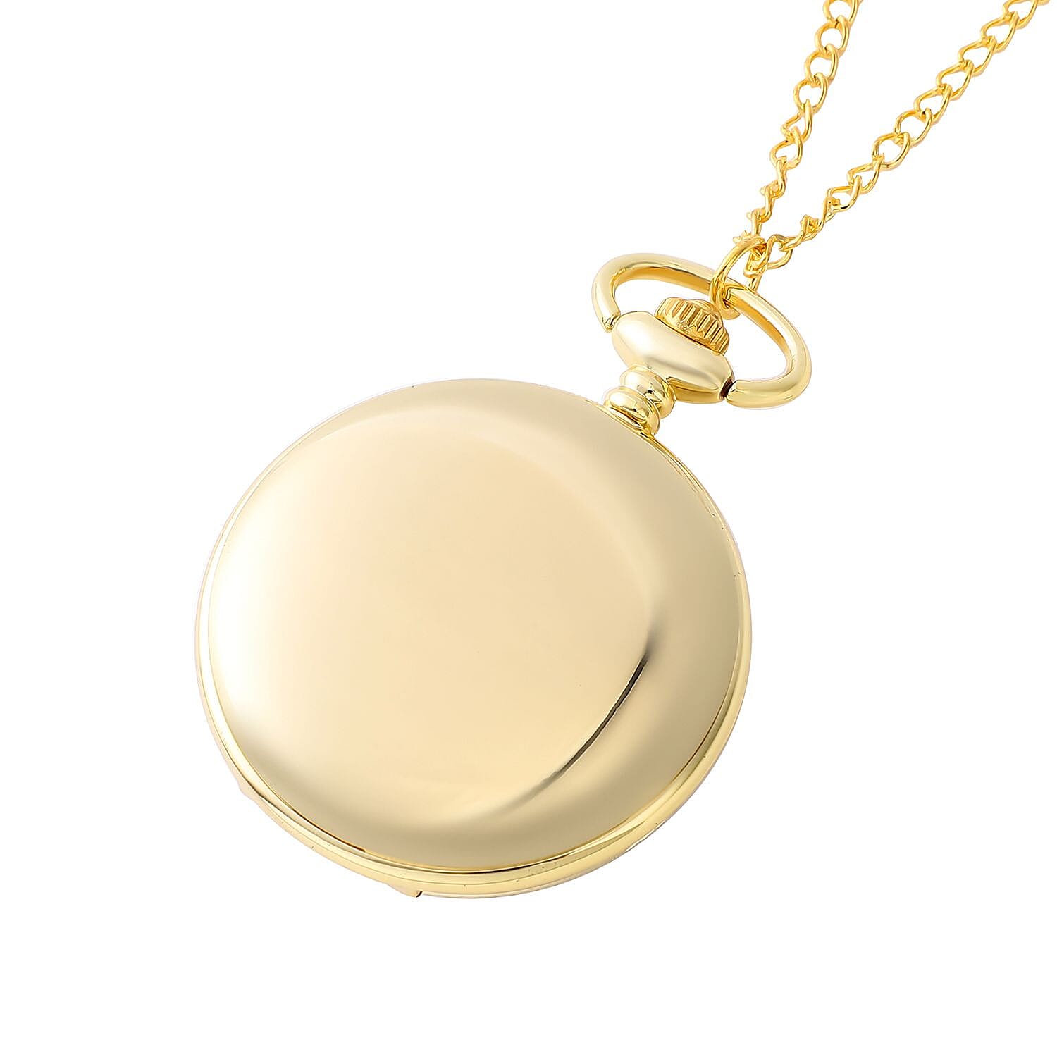 STRADA Japanese Movement Siamese Pattern Water Resistant Pocket Watch (Size 31) in Gold Tone