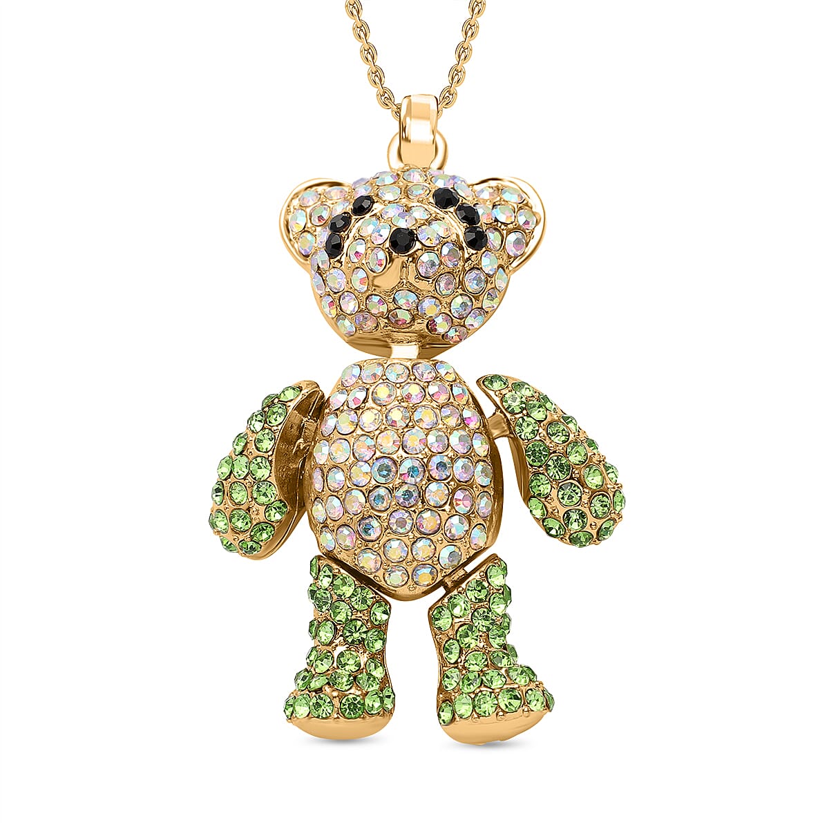 Multi Color Crystal Cubic Zirconia Pendant with Chain (Size 24-2 EXT) Multi Color Crystal Cubic Zirconia Pendant with Chain (Size 24-2 EXT)