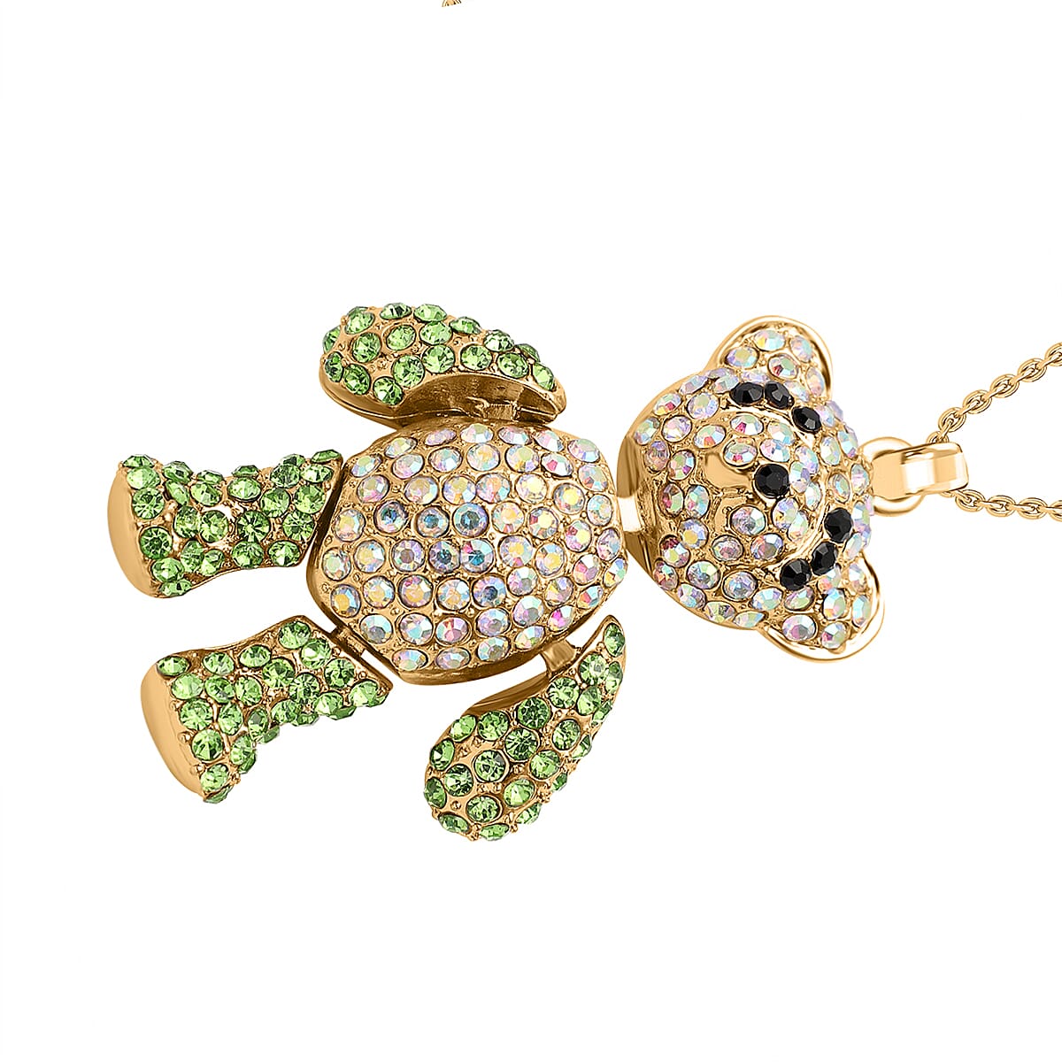 Multi Color Crystal Cubic Zirconia Pendant with Chain (Size 24-2 EXT) Multi Color Crystal Cubic Zirconia Pendant with Chain (Size 24-2 EXT)