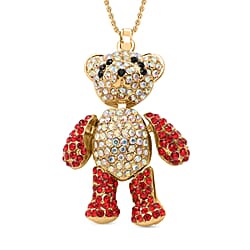 Cubic Zirconia Teddy Pendant with Chain 