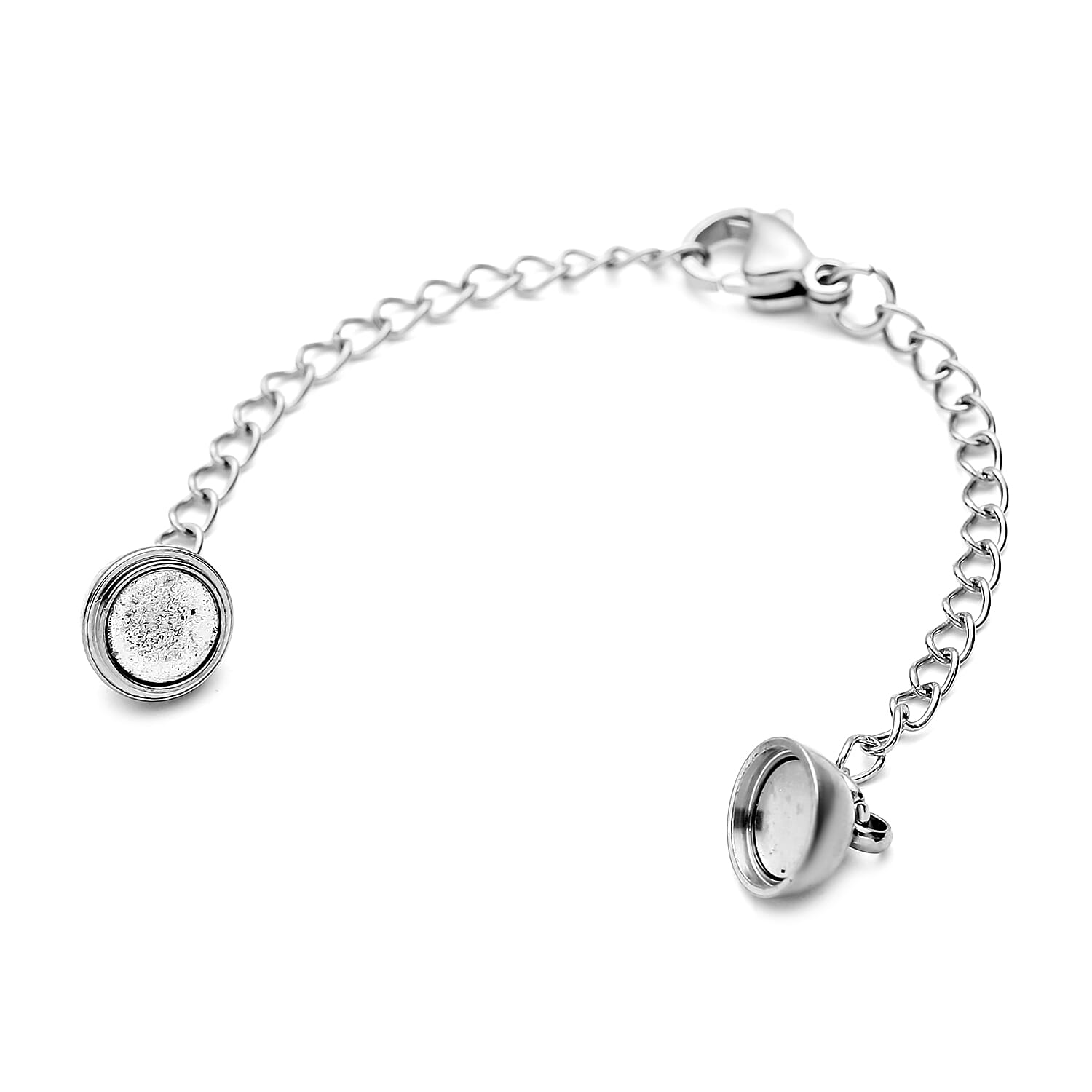 Biggest Jewellery Gift Idea 2024 - 15 Piece Set - Clasp and Earring and Necklace and Bracelet Pure White Stainless Steel