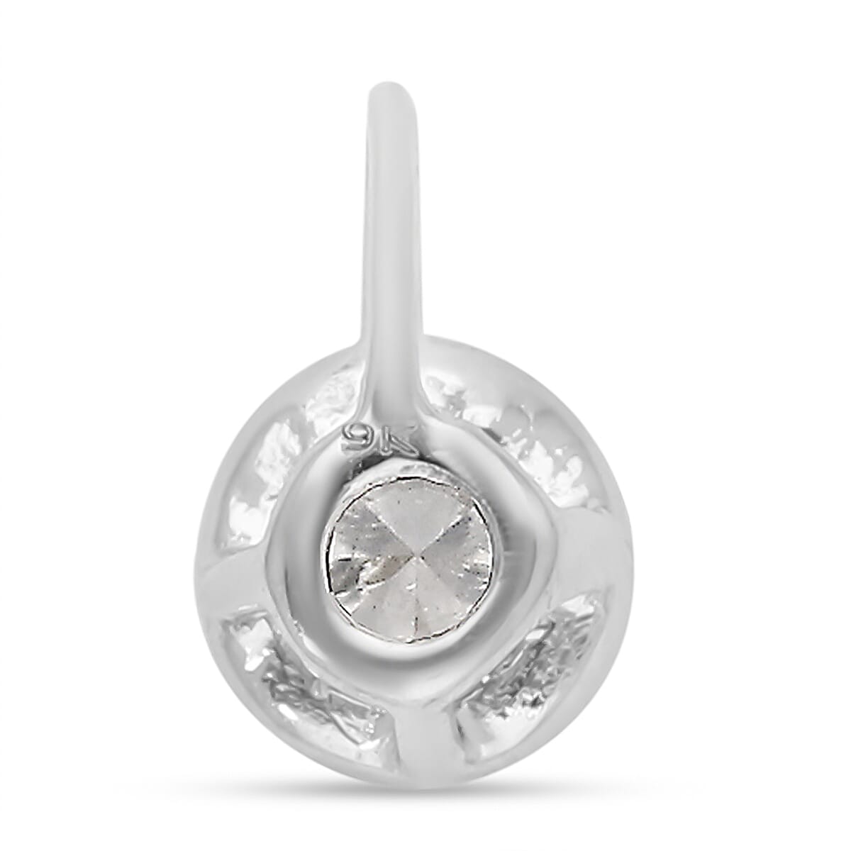 2 Piece Set - 9K White Gold SGL Certified Diamond (G-H/I3) Stud Earrings (with Push Back) and Pendant 0.36 Ct.