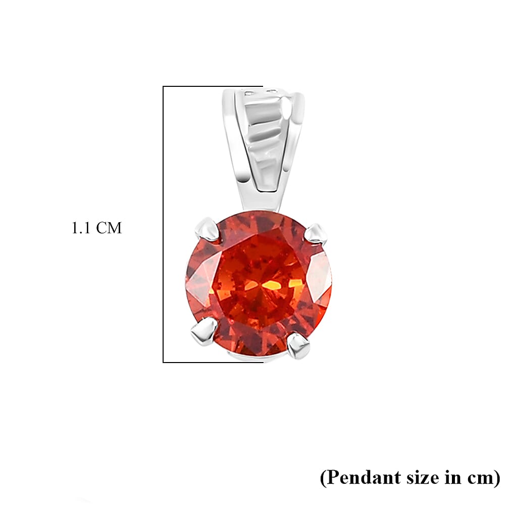 Set of 5 - ELANZA Simulated Multi Gemstone Pendant with Chain (Size 20) in Sterling Silver