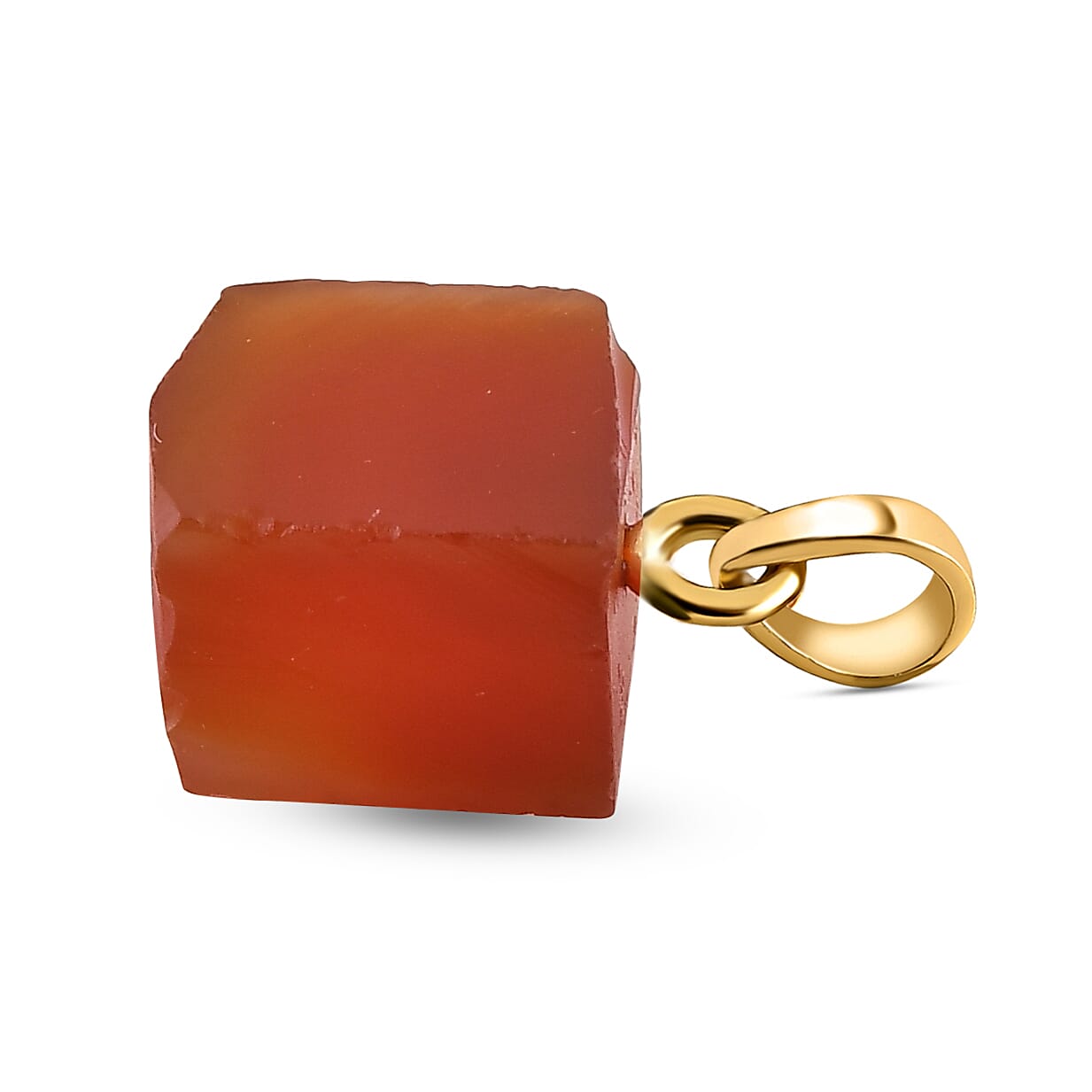 2 Piece Set - Chalcedony Pendant and Detachable Hoop Earrings with Clasp in 14K Gold Overlay Sterling Silver 26.84 Ct.