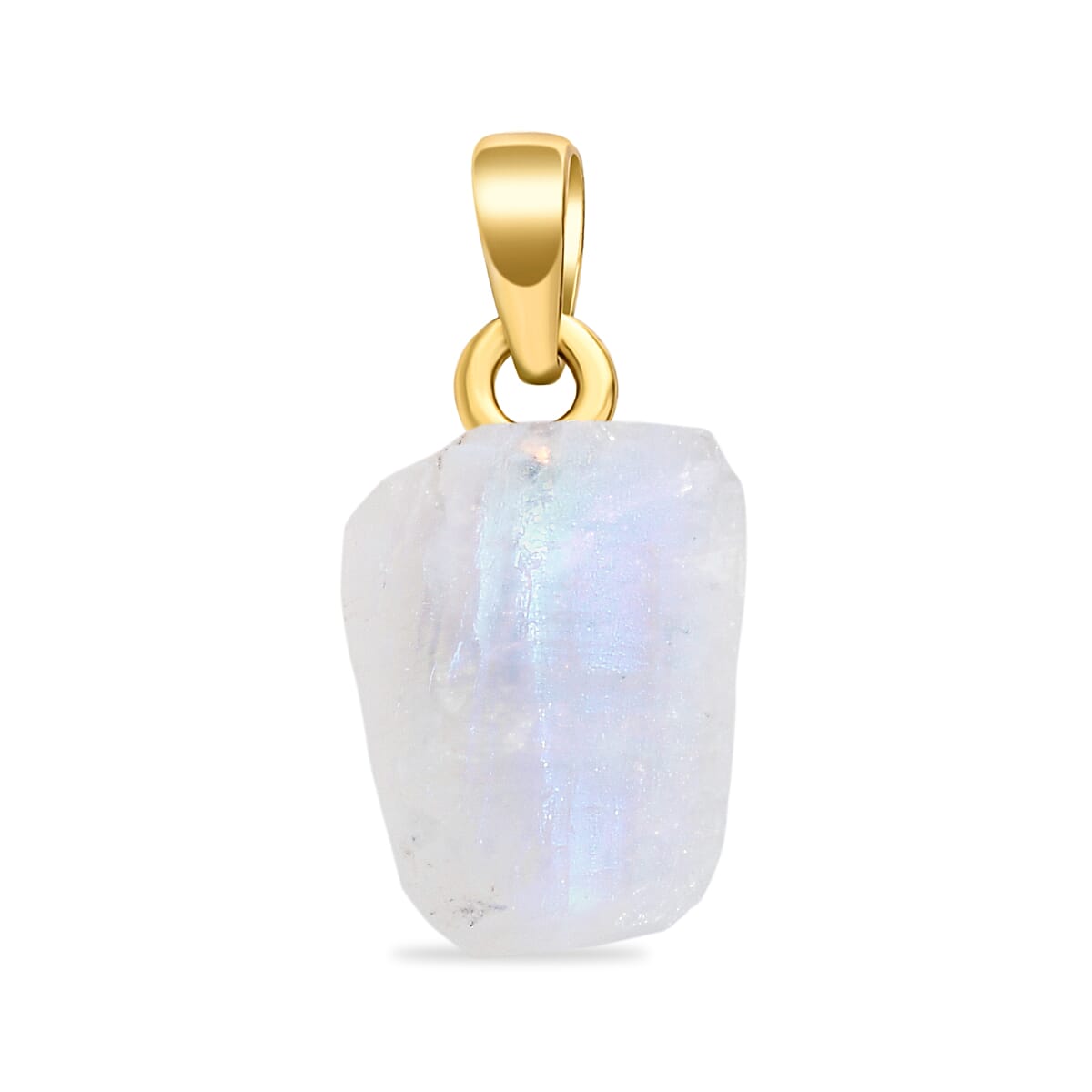 2 Piece Set - Rock Crystal Pendant and Detachable Hoop Earrings with Clasp in 14K Gold Overlay Sterling Silver 14.04 Ct.