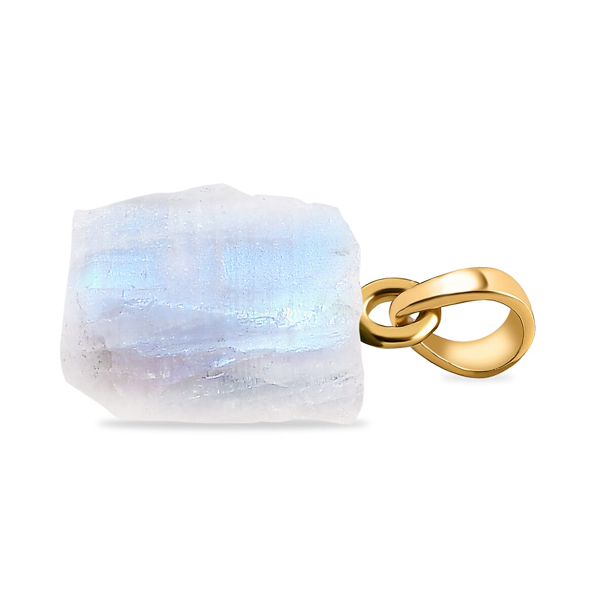 2 Piece Set - Rock Crystal Pendant and Detachable Hoop Earrings with Clasp in 14K Gold Overlay Sterling Silver 14.04 Ct.