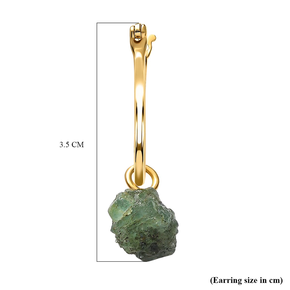 2 Piece Set - Socoto Emerald Pendant and Detachable Hoop Earrings with Clasp in 14K Gold Overlay Sterling Silver 15.16 Ct.